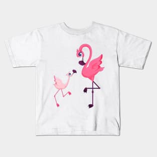 Momma & Baby Flamingos Kids T-Shirt